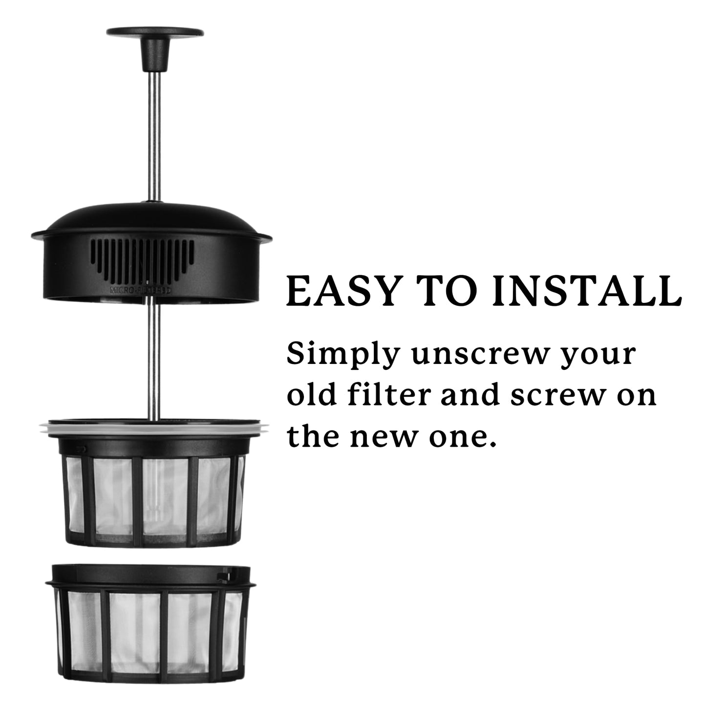 ESPRO P7 32 oz Brushed Stainless Steel French Press and 32 oz Replacement Micro-Filter