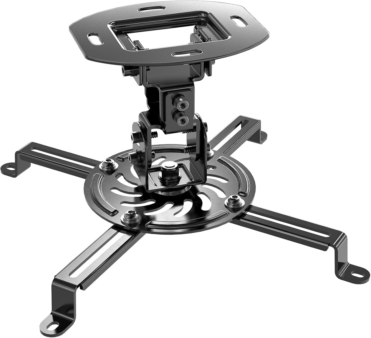 (PM-002-B), WALI Projector Ceiling Mount, Universal Low Profile Projector Mount with Retractable Arms and Multiple