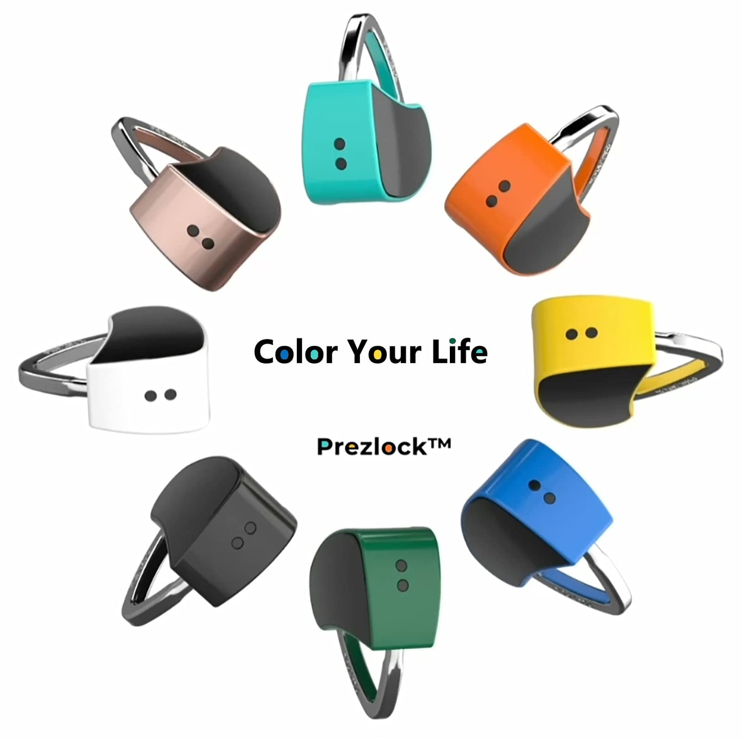 Fingerprint Padlock, Smart Padlock with Keyless Biometric, Multiple Fingerprints, Fashionable and Compact Lock, Suitable for Gym, Backpack, Sports, School, Personal Storage.1Pack.