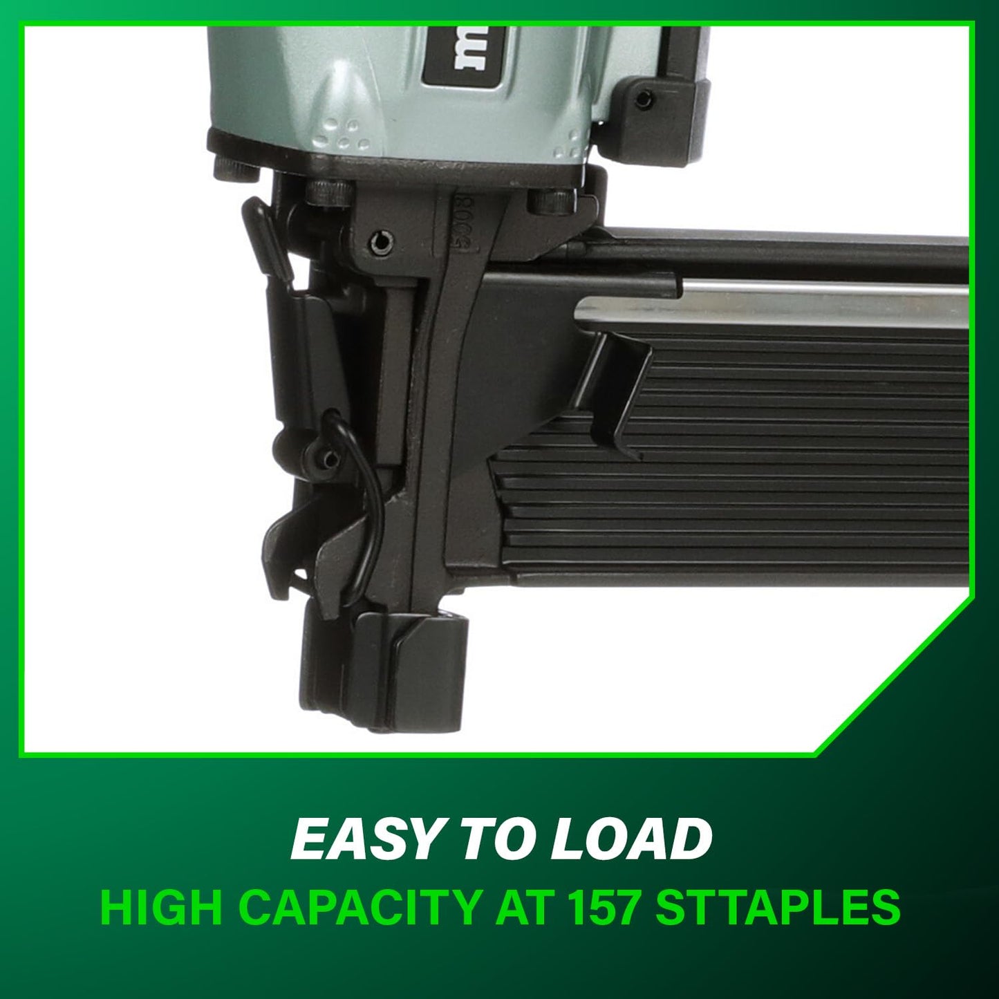 Metabo HPT 7/16" Standard Crown Stapler, Pro-Preferred Pneumatic Power Nailers, Construction Tool for Roof Decking & Subfloor Install, 16 Gauge Power Stapler, 1" to 2" Crown Staples, N5008AC2