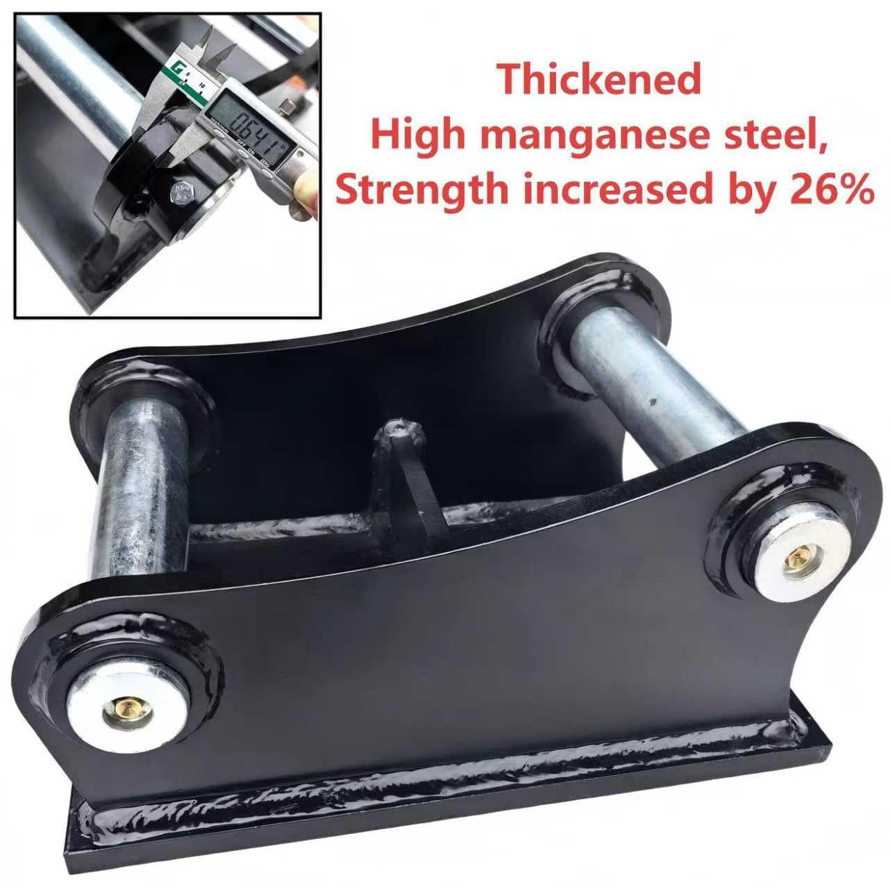 Bucket Attachment Ear Weld/Welded Base Plate on 50mm/1.97in 12“ C-C Compatible Cat 307 308 309 Mini Excavator，Mini Excavator Accessories Bucket Attachment.