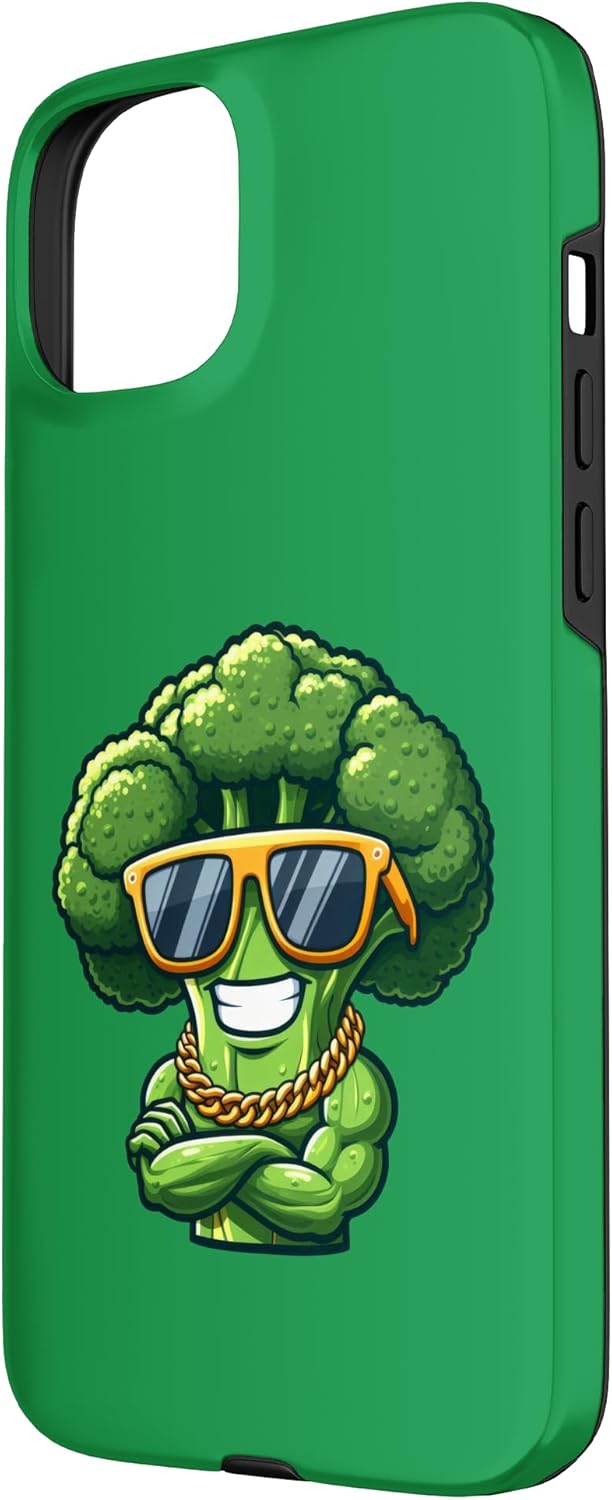 Cool Broccoli Designs 15 Cool Broccoli Gangster with Sunglasses Case for iPhone Plus