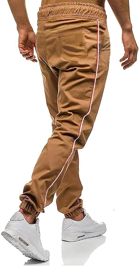 Men Joggers Chino Cargo Pants Hiking Outdoor Recreation Pants Twill Fitness Track Jogging Pants Casual Cotton Pants