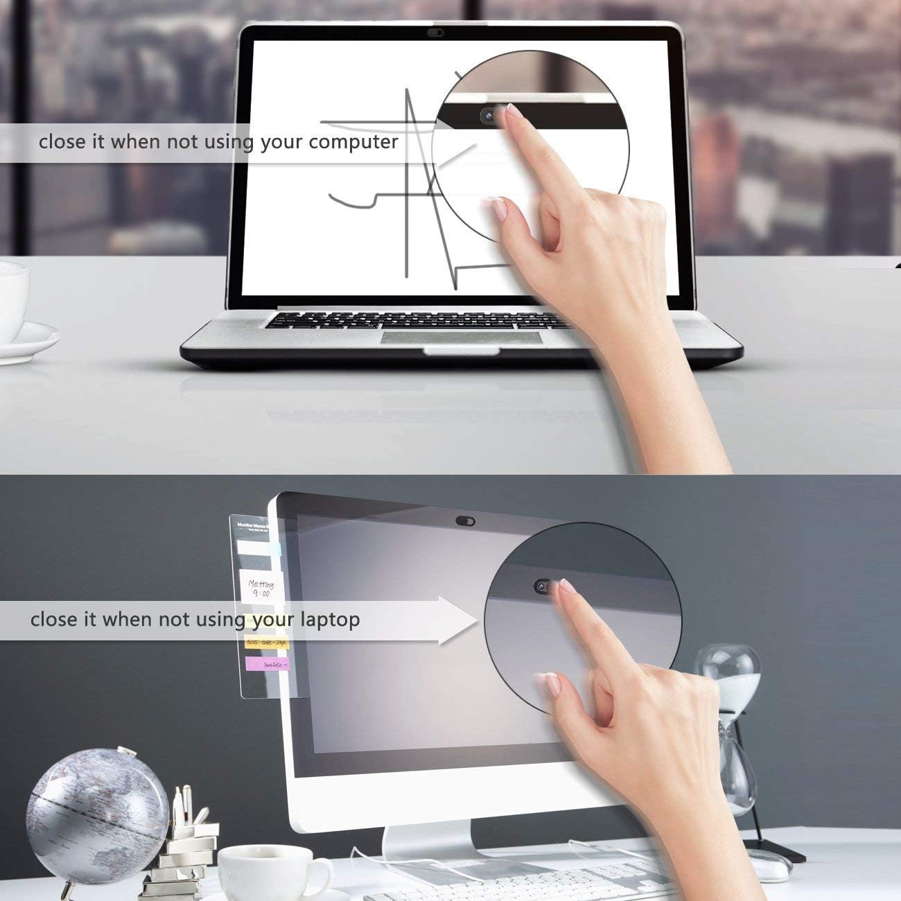 EYSOFT Webcam Cover, Webcam Cover Slide Compatible for Laptop, Desktop, PC, MacBook Pro, iMac, Mac mini, iPad Pro
