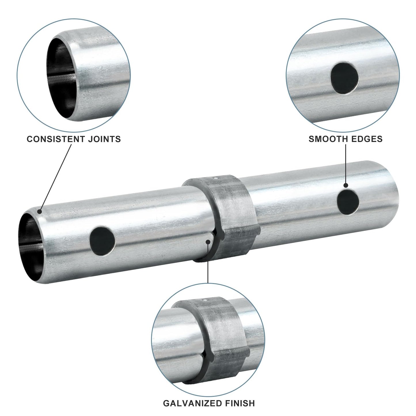 1-5/16"OD Scaffolding Pins, JUKFITA Scaffolding Equipment for Small Building Tasks, 4 Pack Scaffolding Coupling Pins, Includes 8 Spring Retainers