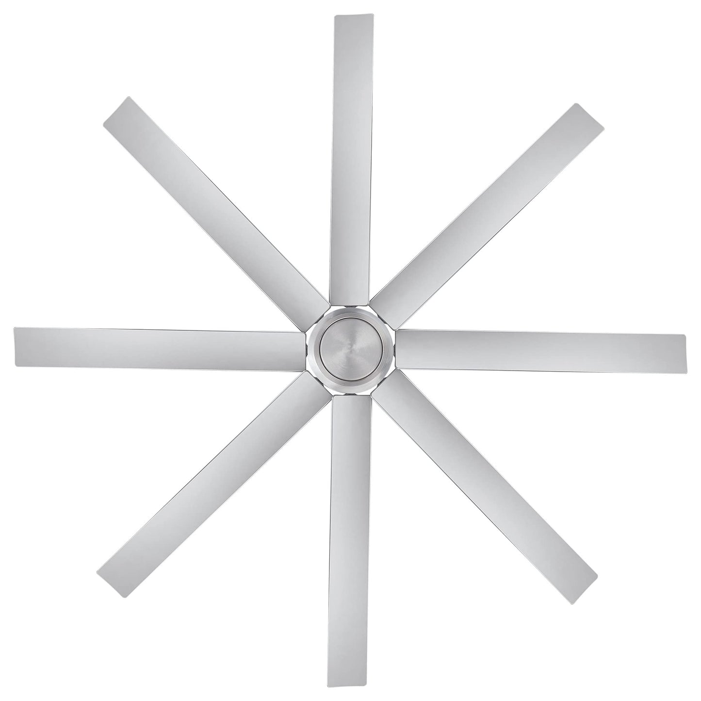 WAC Lighting Mocha XL 8 Blades Aluminum Smart Ceiling Fan in Brushed Nickel
