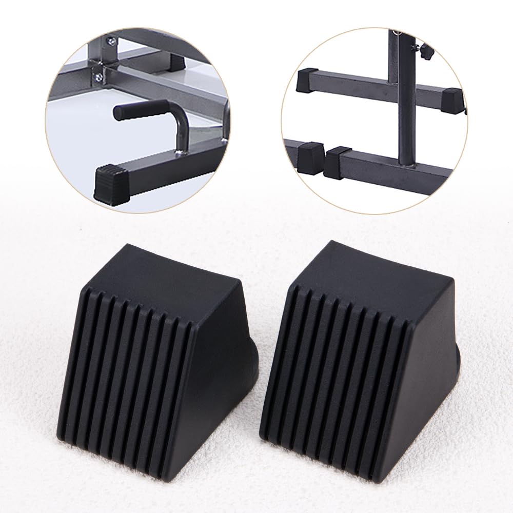 Comidox 4Pcs Premium Plastic Fitness Equipment End Caps Slip-Resistant Square Tube Sleeve Replacement Caps for Gym Equipment Office Furniture Storage Racks Protection