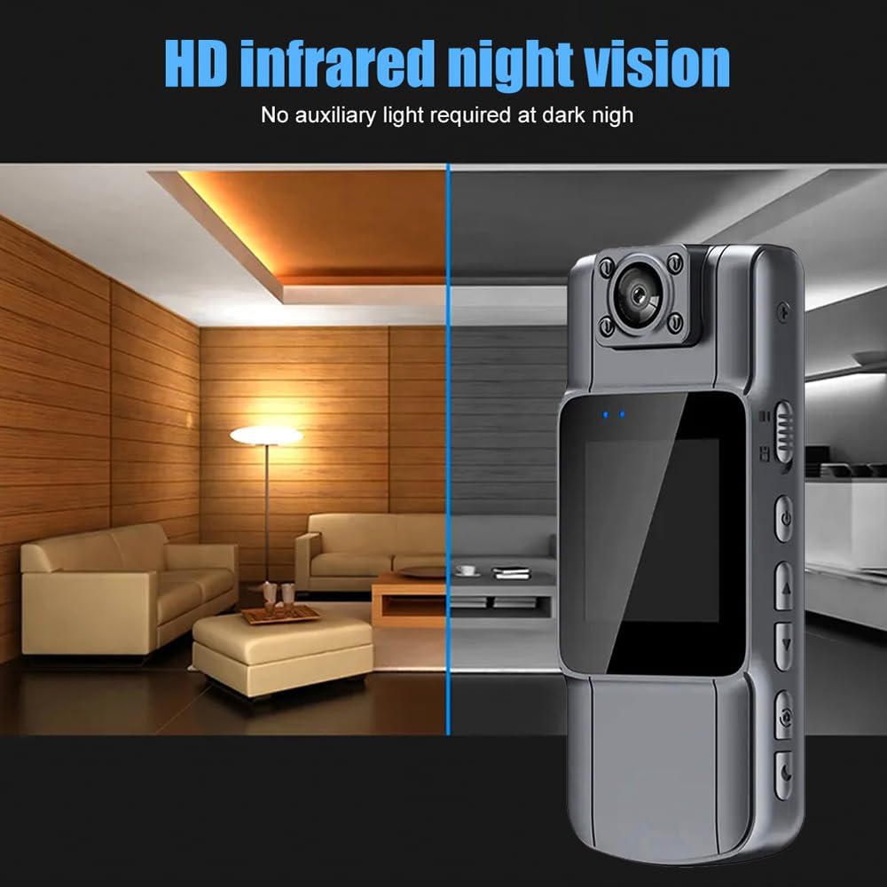 Andoer 4K 1.54 Inch Mini Camcorder UHD Pocket Camera Stabilized for Night Vision Recording Service Delivery Daily