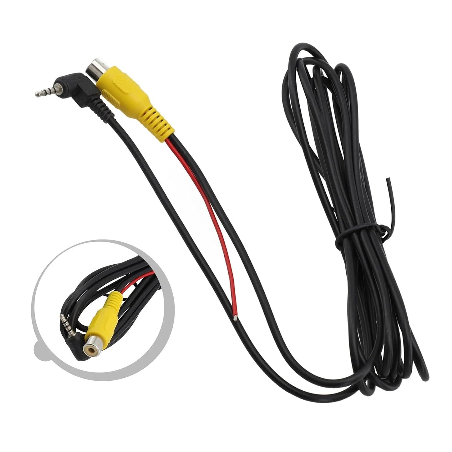 2.5mm YuYue Electronic Aux to RCA Female Cable with Trigger, Car Aux AV-in Jack to RCA Adapter for GPS Tablet Dash Cam