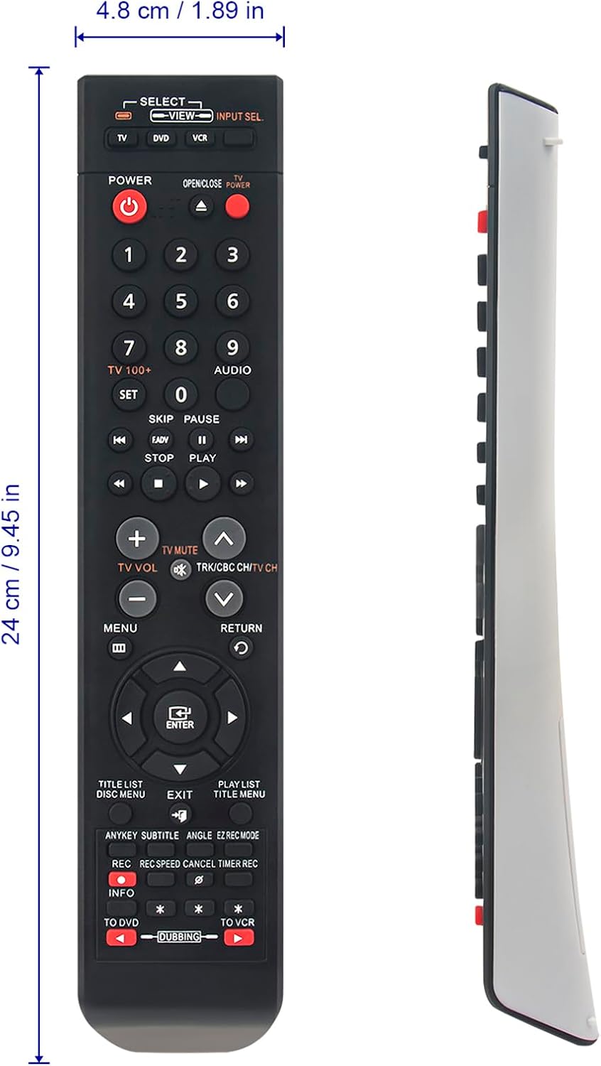AIDITIYMI AK59-00084A DVDVR375 DVDVR375A Replacement Remote Control Compatible with Samsung Recorder