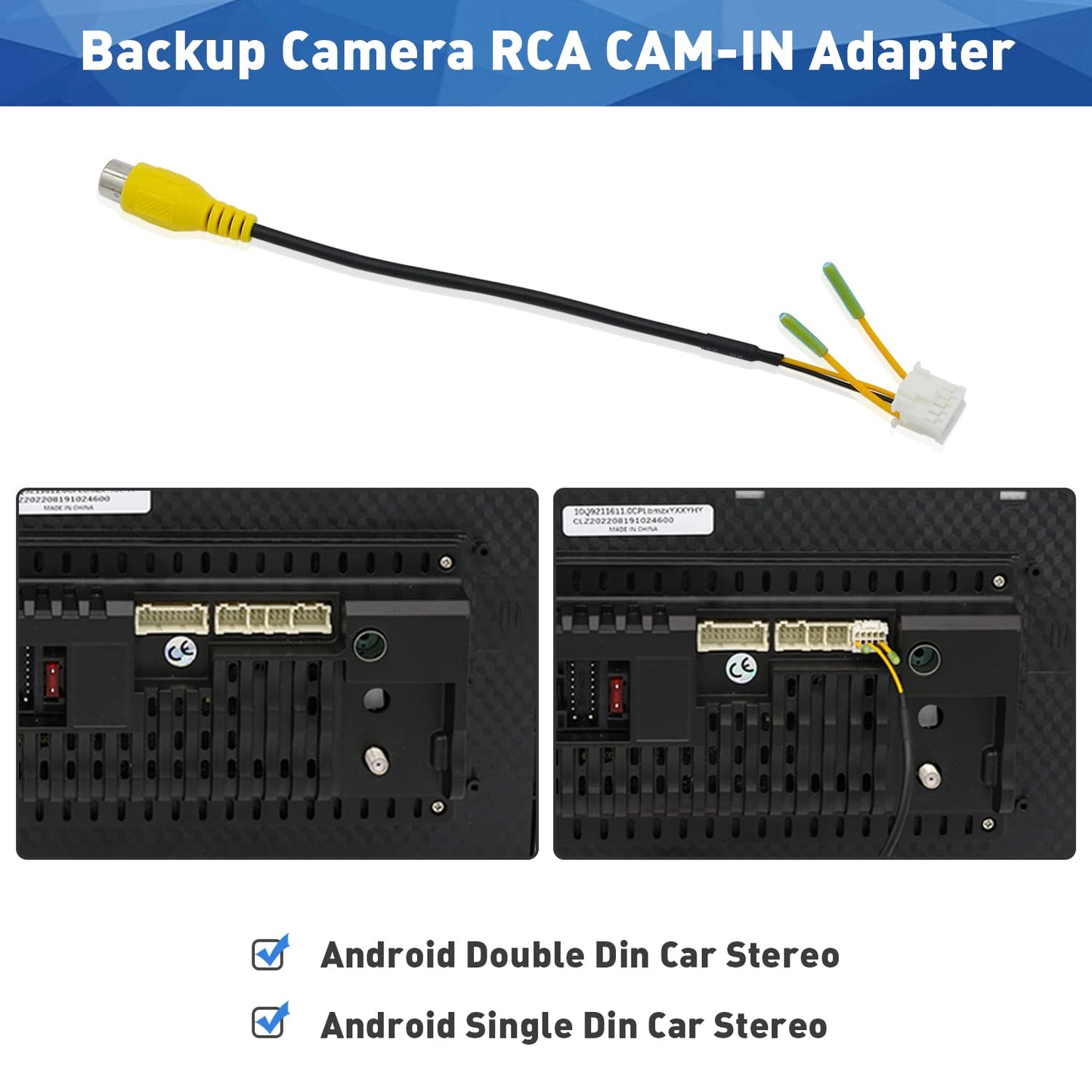 10 Android Car Stereo Radio RCA Plug Pin Radio Backup Camera RCA Wiring Adapter Connector Cable