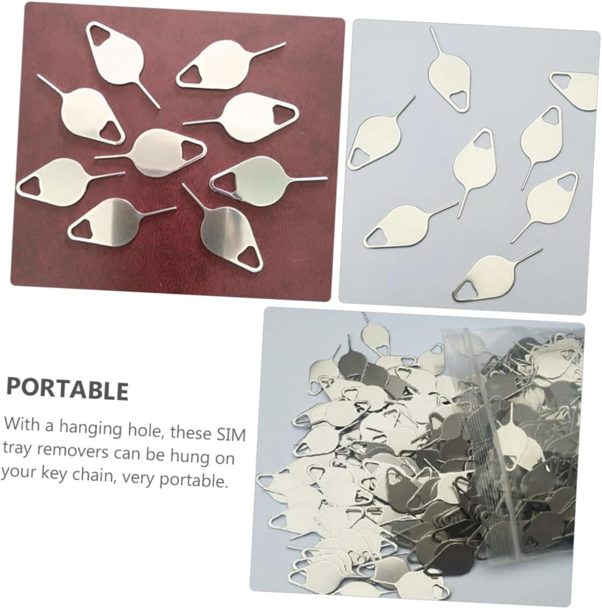 300pcs Veemoon Sim Cards Ejector Kit Eject Pin Tools for Tray Removal Sim Card Tool Made of Material
