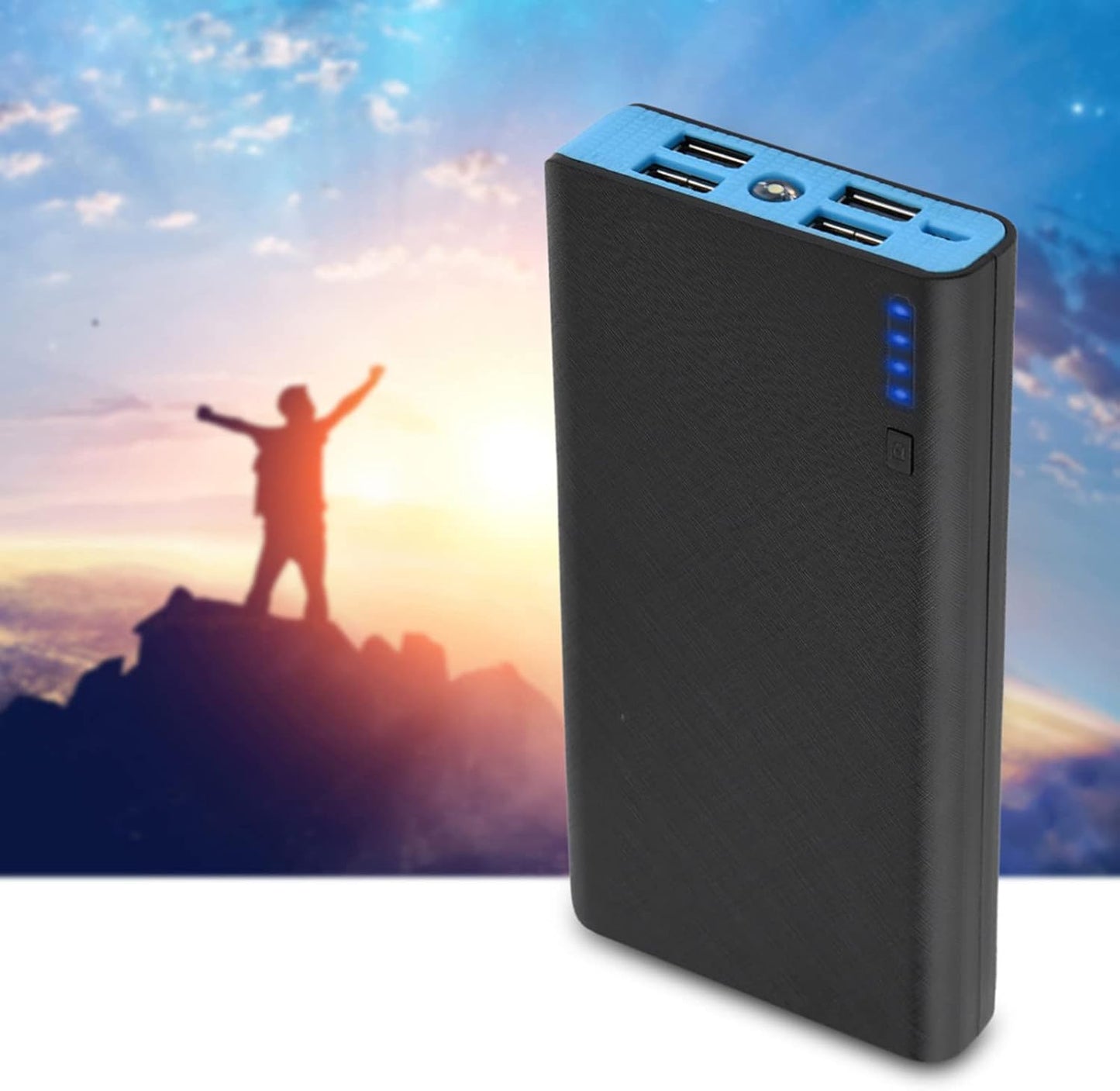 20000mAh 4 KIMISS Ultra Large Capacity Mobile Power Bank Case DIY Kit with USB Output, Fast Charge, LED Power Display