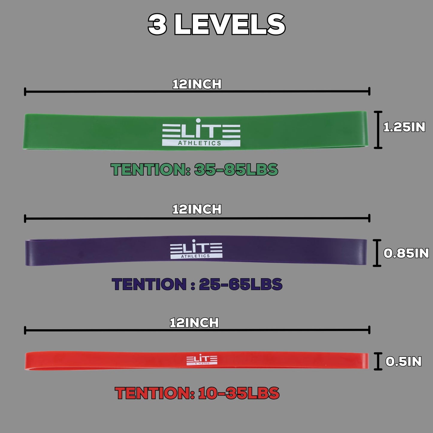 Heavy Thick Resiance Bands Set of 3, Monster Short Bands, Deadlift Band, Glute Activation, Booty Exercise, Hip Band and Dynamic Warm