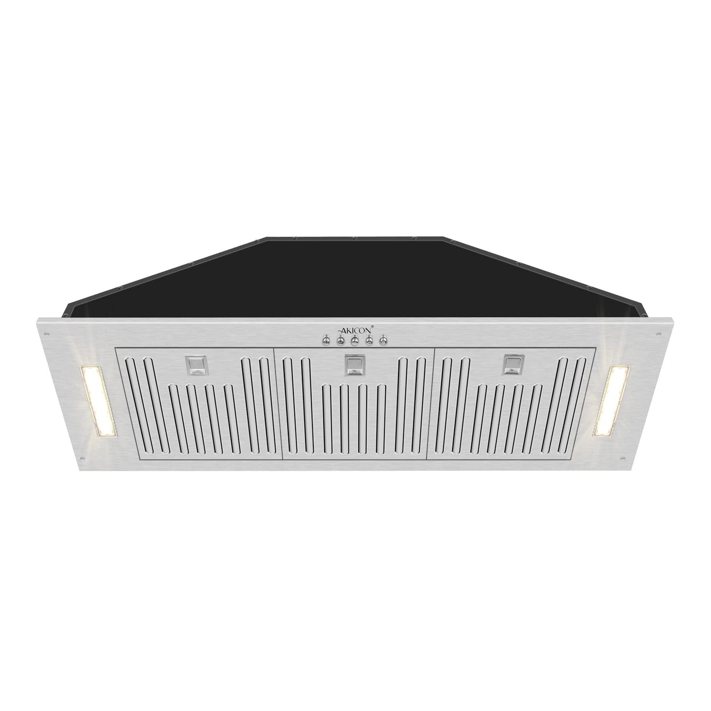 Akicon 36 Inch Range Hood Insert, Ultra Quiet Stainless Steel Ducted Insert/Built-in Kitchen Vent Hood with Powerful Suction, LED Lights and Dishwasher Safe Filters, 3-Speeds 600 CFM