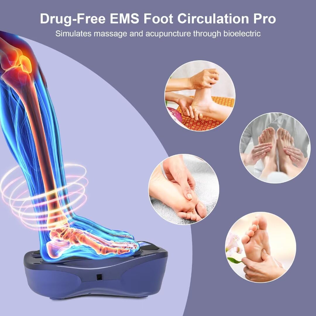 Creliver Foot Nerve Muscle Stimulator Pro, EMS/TENS Foot Massager for Neuropathy Pain Relief and Leg Circulation, TENS Muscle Stimulator