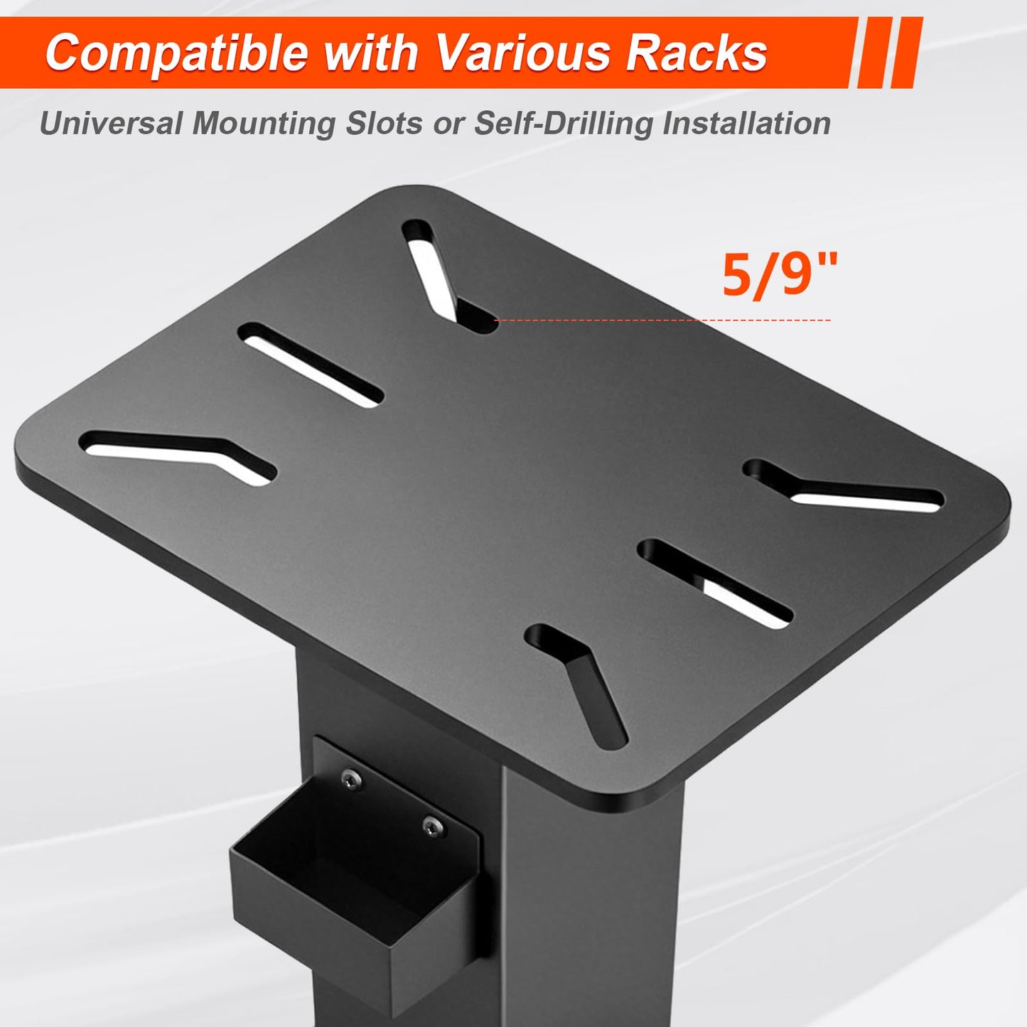 LMYYGOO Bench Grinder Stand, Heavy-Duty Floor Pedestal with 13.77" x 9.84" Mounting Plate, 32.67" Height, Pre-Cut Slots & Water Pot, Compatible with Bench Grinders, Vises, Drill Press and More