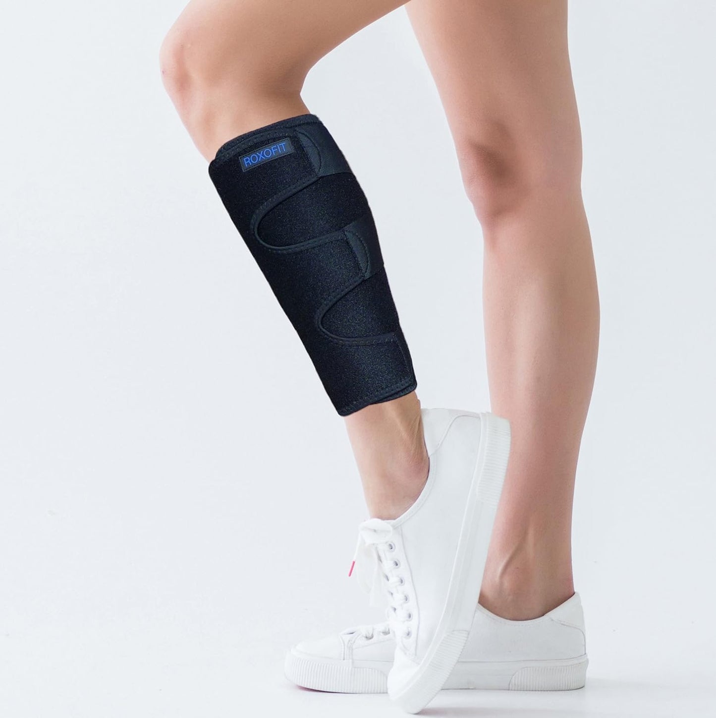 ROXOFIT Calf Brace for Torn Calf Muscle and Shin Splint Relief - Shin Splint Brace - Compression Sleeves for Women Calf Compression Sleeve Men, Shin Splint Compression Sleeve, Compression Calf Sleeve Women, Calf Compression Sleeve Women, Calf Sleeves for