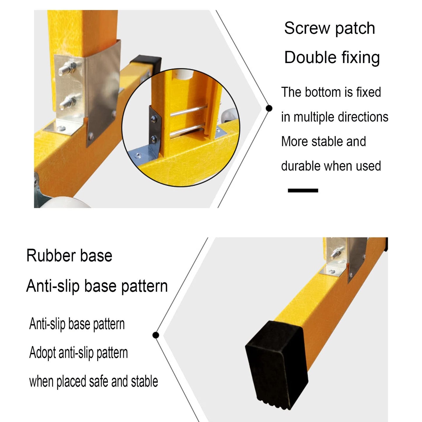 UYCVT Expandable Barricade Fence, Fiberglass Reinforced Plastic Insulated Retractable Fence Safety Construction Barrier-Red-White-1.2x2m