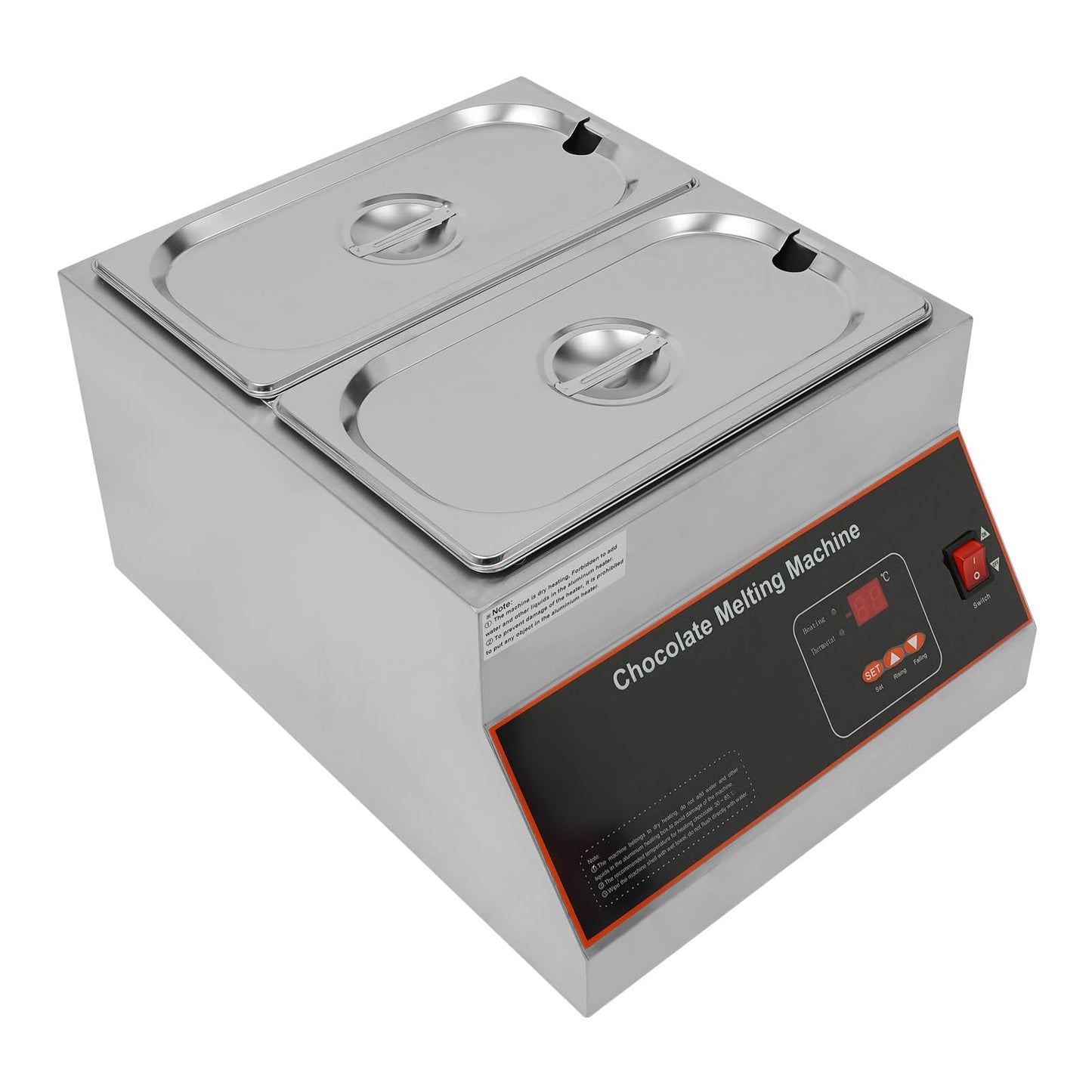 Chocolate Melting Machine, 500W Electric Chocolate Melter, 26.46 Lbs Capacity Chocolate-melting Pot with Adjustable Temperature for Hotels Restaurants BakeriesCoffee Shops