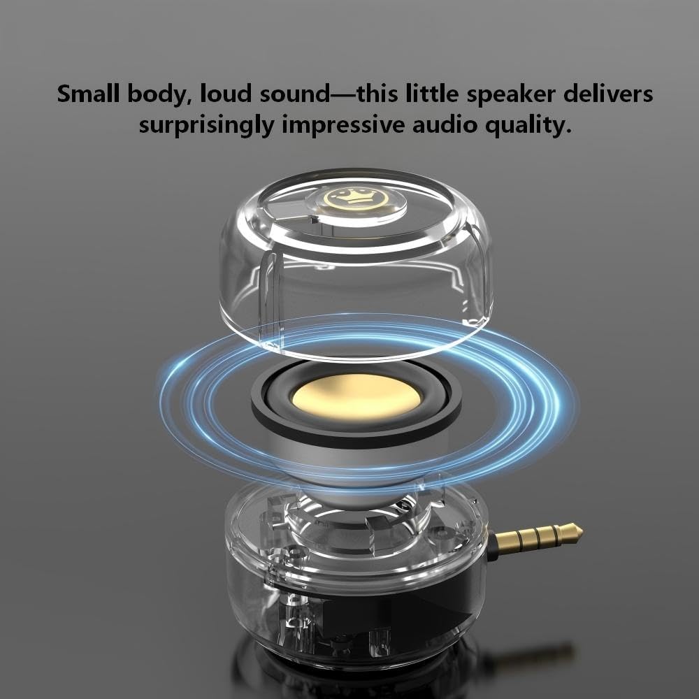 YOBCHYUD 2026 3.5mm MP4 Portable Speaker,Small Speakers with Aux Input Jack,Plug-in Mini Speaker,Sutable