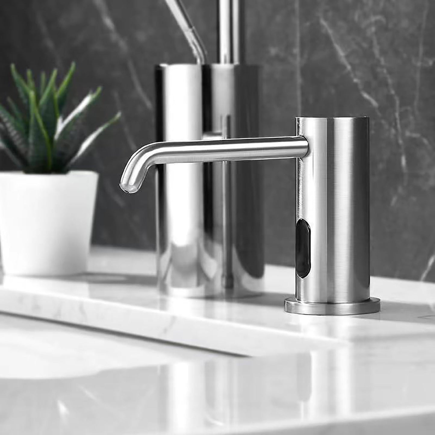 Tesrin Automatic Liquid Soap Dispenser Touchless for Bathroom and Kitchen with 33.81oz/1000ml Upgraded Infrared Sensors Built in Sink Soap Dispenser for Smart Home