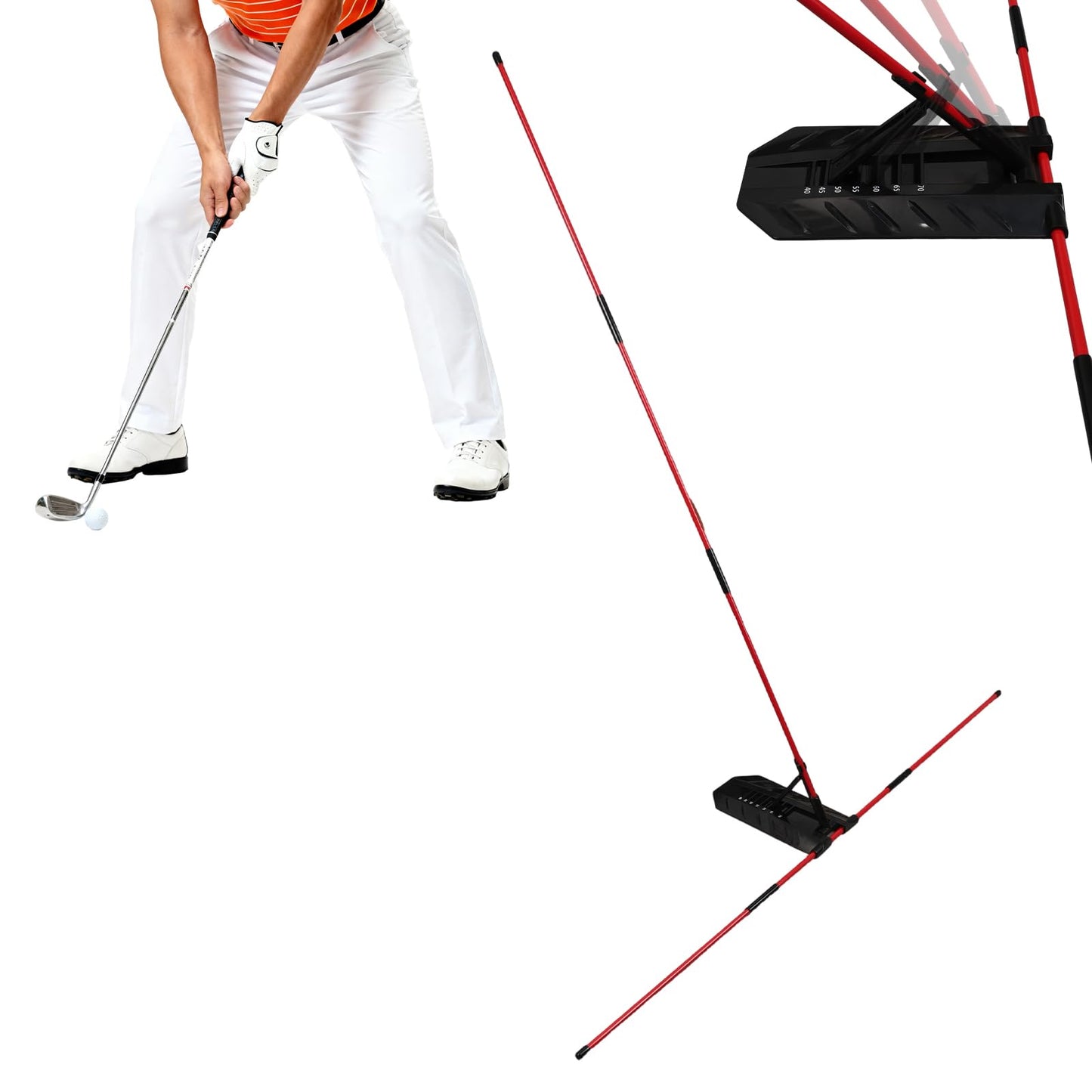 Pro Golf Alignment Sticks Holder, Golf Swing Plane & Path Training Aid Posture Alignment Trainer Equipment for Beginners Enthusiasts & Golfers Practice of All Ages