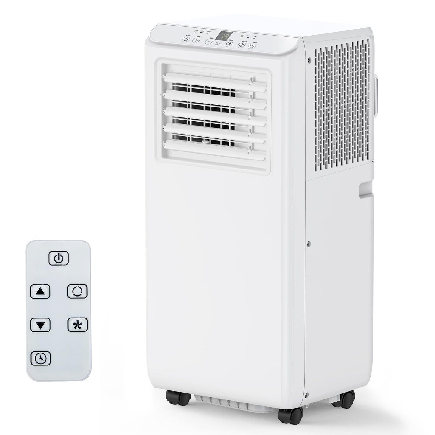 GarveeTech 8000Btus Portable Air Conditioner AC Unit 3 in-1 Air Conditioners w/Dehumidifier & Fan Modes Auto Evaporation for Home up to 350 sq. ft. Complete Window Mount Exhaust Kit, 24H Timer