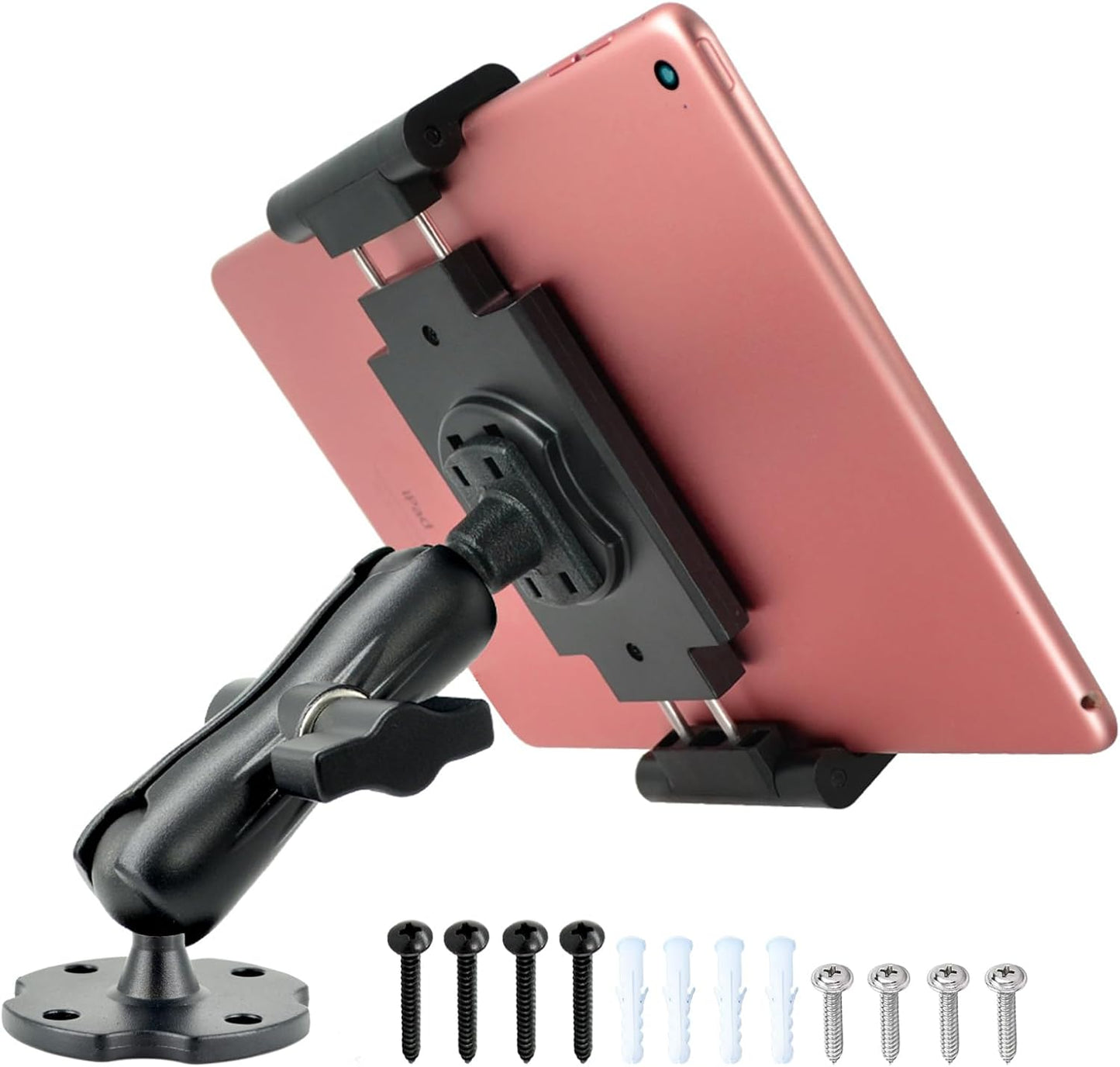 VAUBORTTI 6.5"-12.9" 1 inch/25mm Aluminum Arm Heavy Duty Tablet Mount Drill Base - for Tablet iPad Pro/Mini, iPad