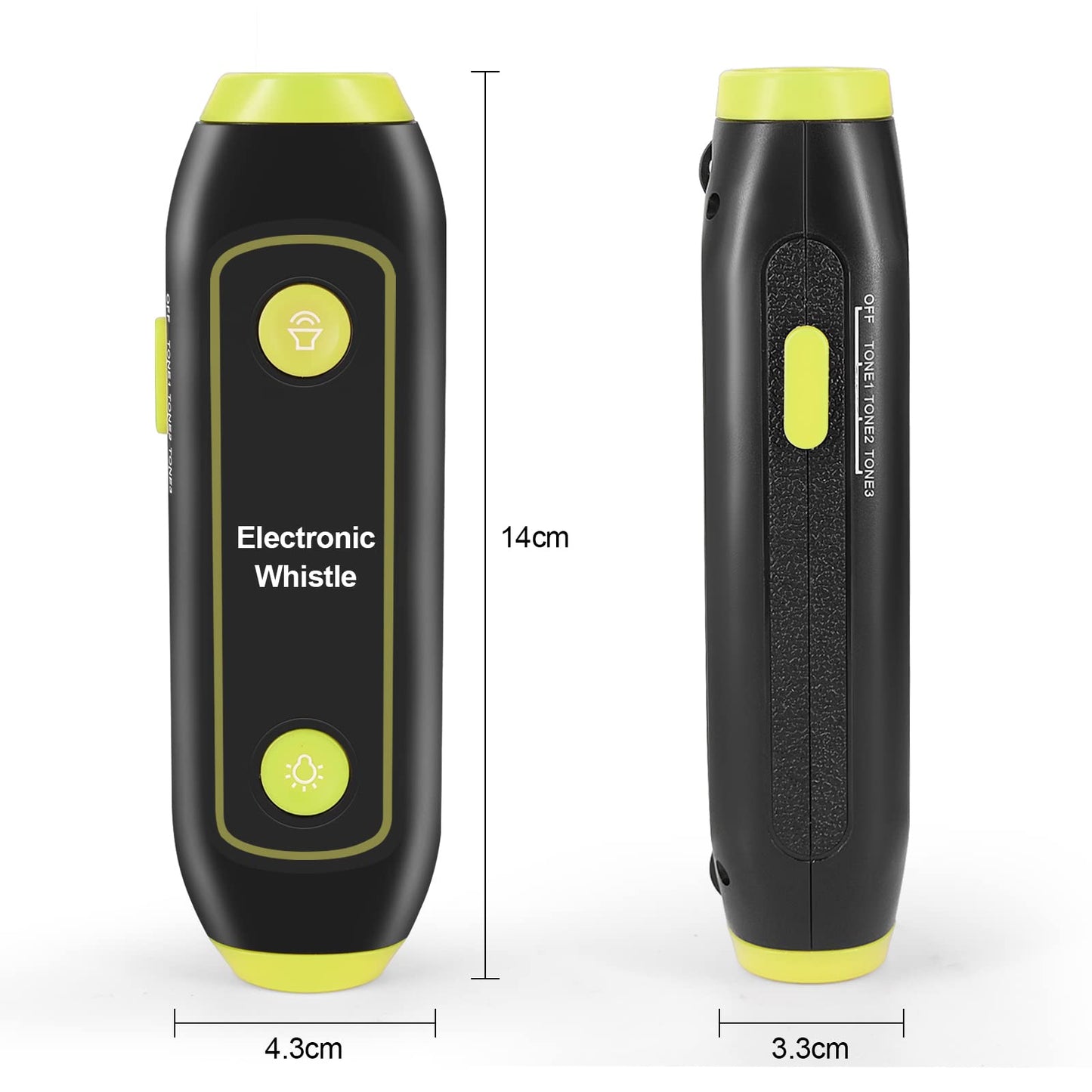 LANRU Electronic Whistle Handheld Electric Whistle with Lanyard Light Flashlight for Coaches Referees P.E. Teacher