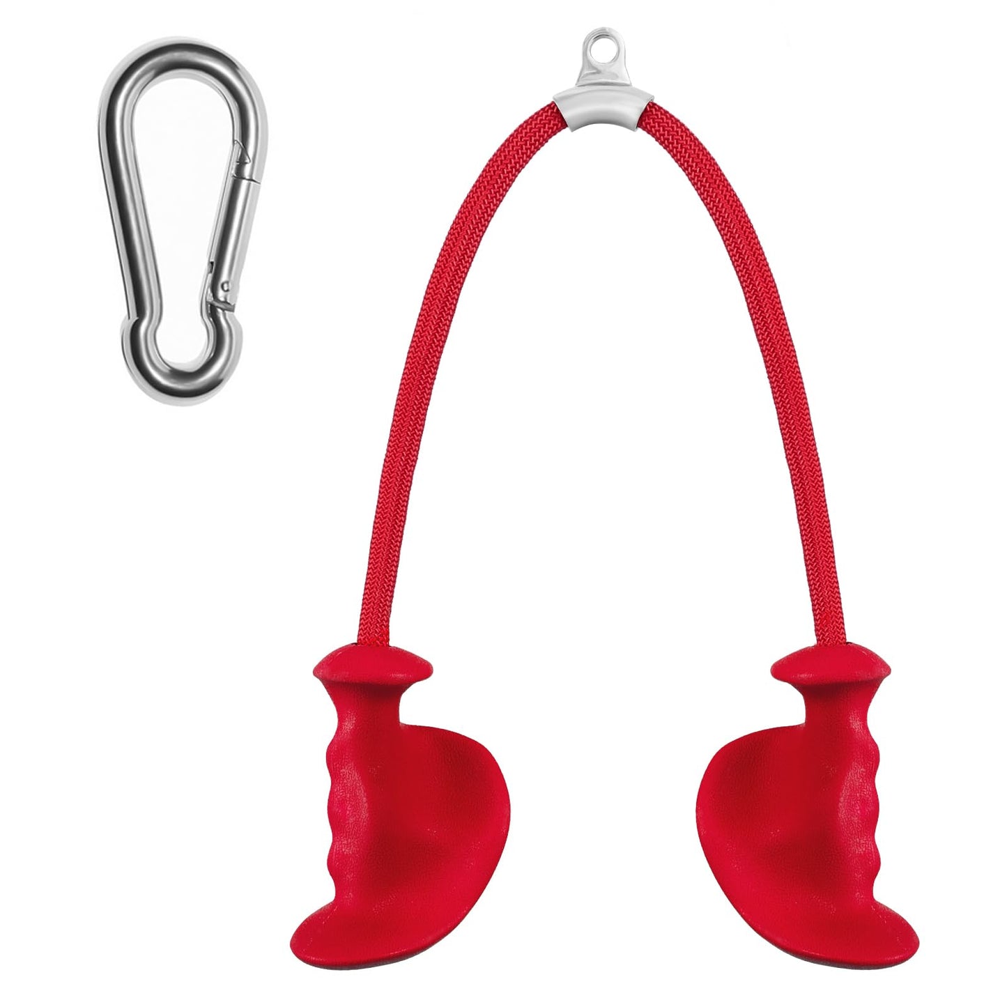 CYBEOE Tricep Rope Ergonomic Tricep Pull Down Attachment 36In - Rope Attachment for Cable Machine Pulley System Gym Home Triceps Rope Cable Attachment Workout Equipment (Red)