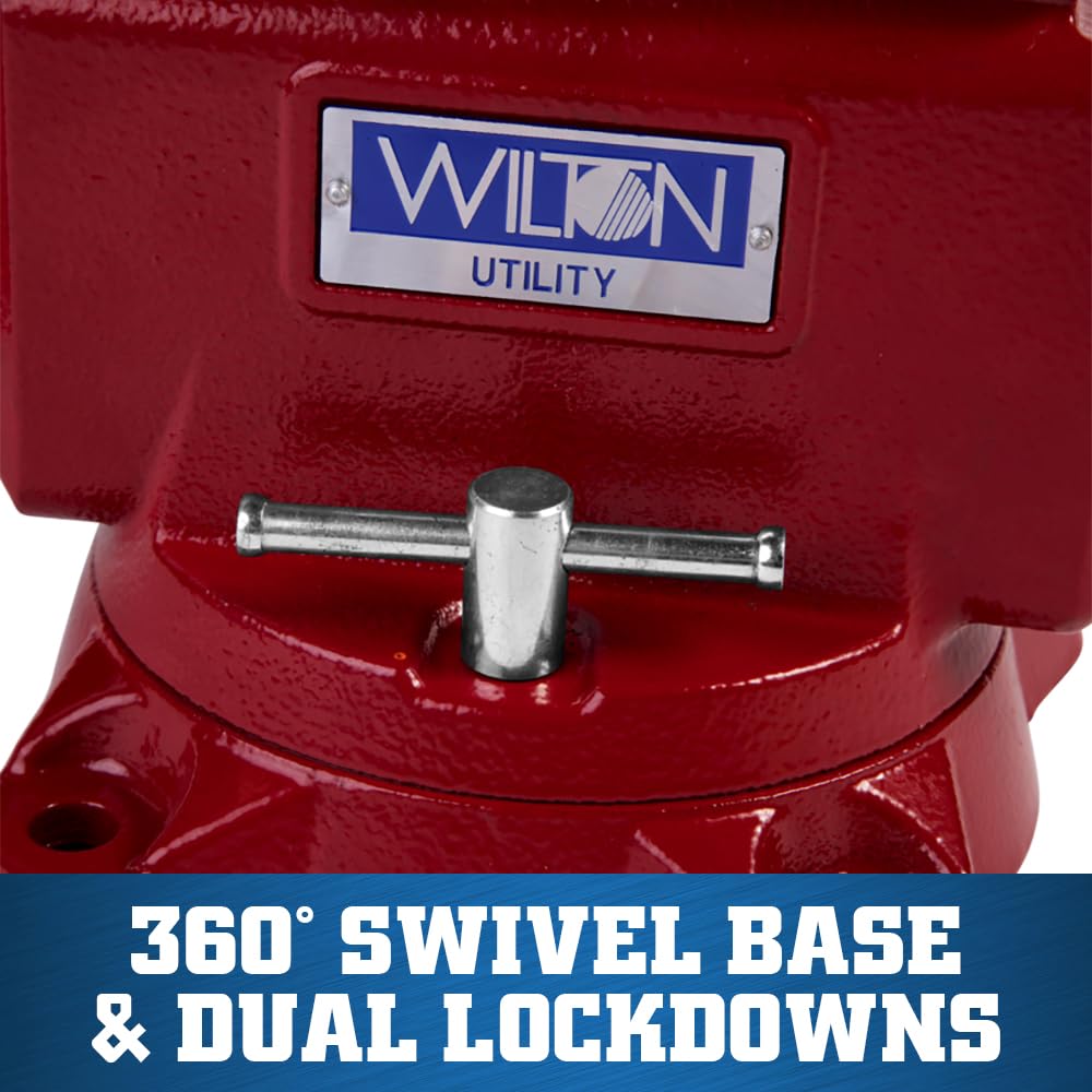 Wilton Utility Bench Vise, 6-1/2” Jaw Width, 6" Jaw Opening, 4" Throat (Model 676U)