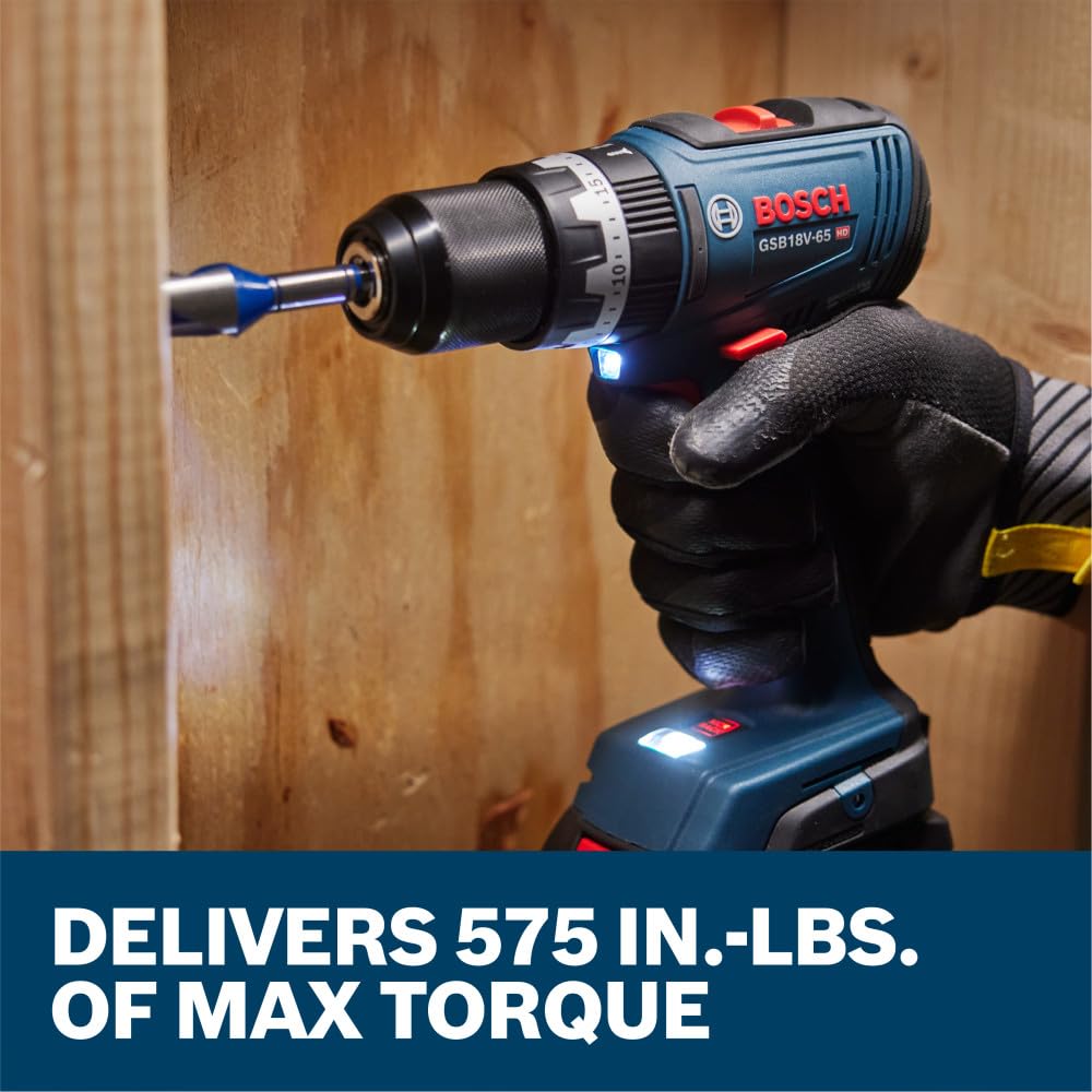 BOSCH GXL18V-241B22 18V 2-Tool Combo Kit - Includes 1/2 In. Hammer Drill/Driver, 2-in-1 Impact Driver/Wrench, (2) 2 Ah Batteries, Charger, Belt Clips, and Carrying Bag