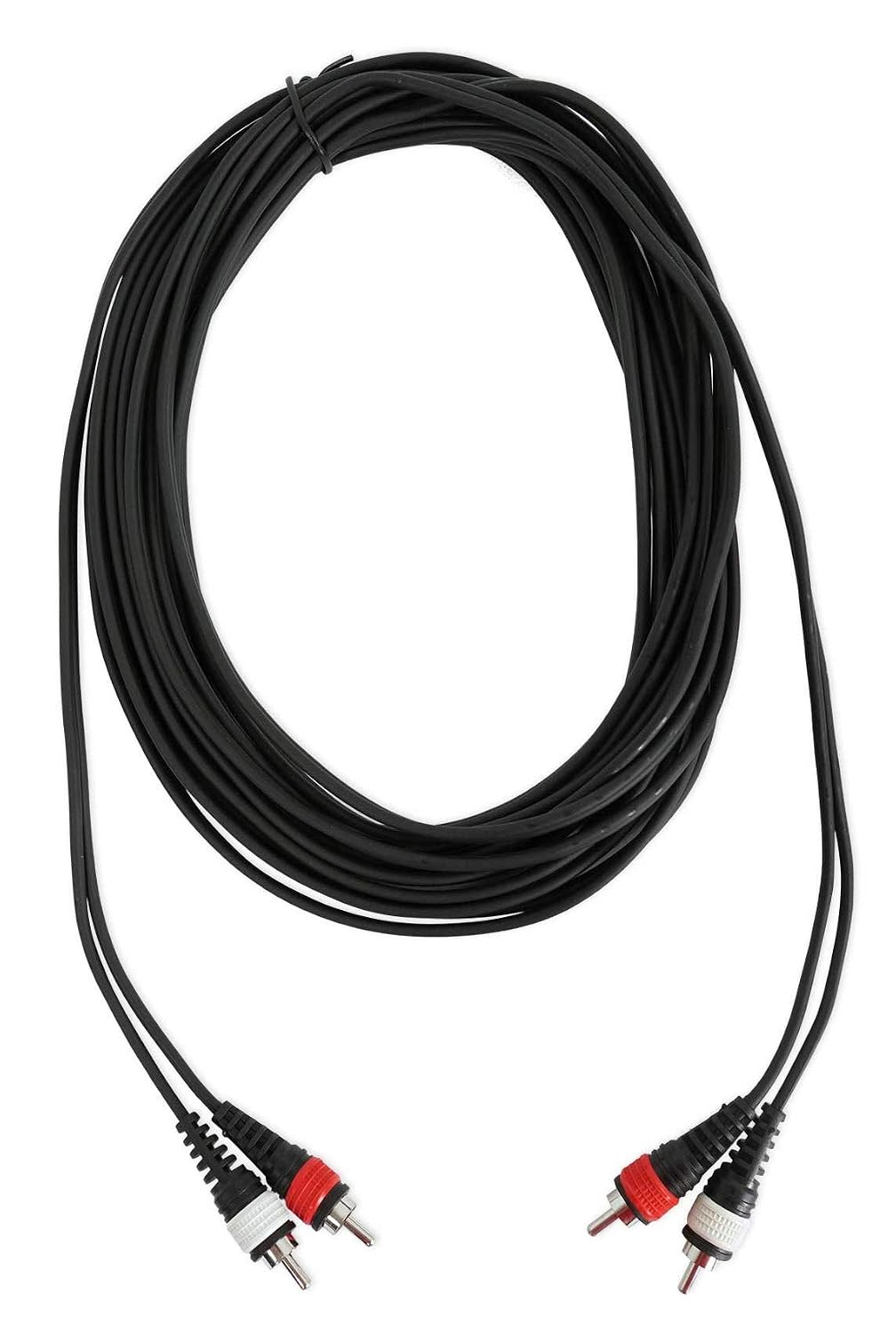 RCDR25B 25 100% Rockville Ft Dual RCA to Dual RCA Cable, Copper, Noise-Free Audio, Durable Build, Flexible Design