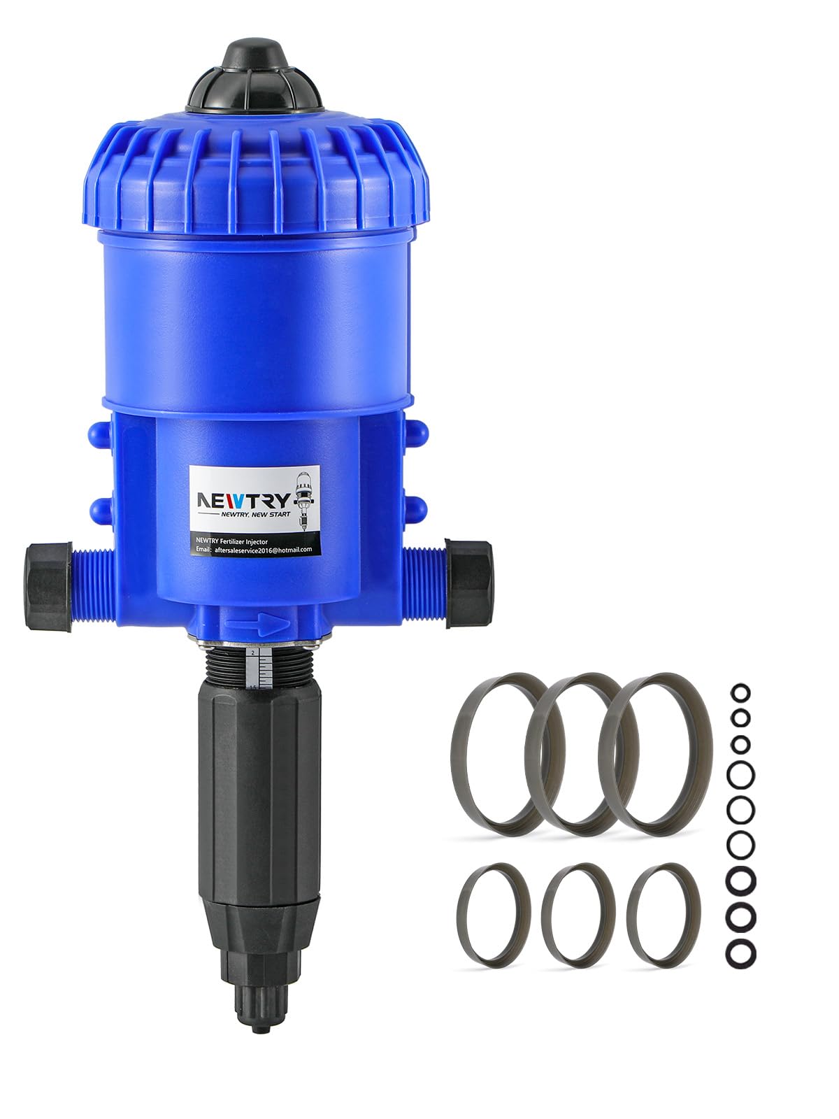 NEWTRY 0.2%~2% Fertilizer Injector w/ 3pcs Repair Sealing Rings