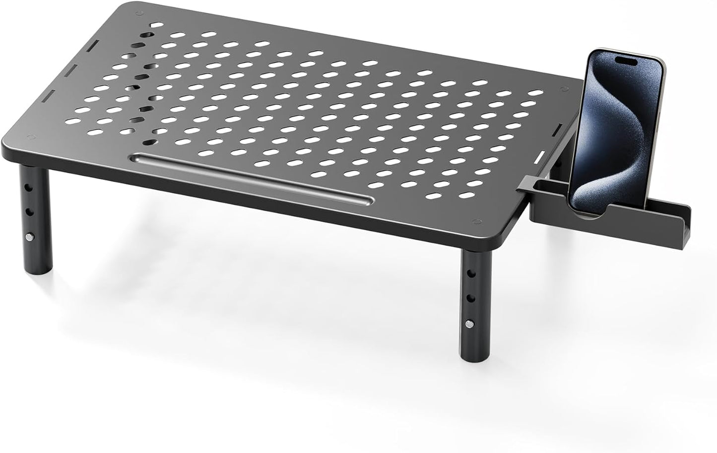 3 1 Pack Computer Monitor Stand Riser for Desk, Height Adjustable PC Laptop TV Desktop Monitor Stand Shelf, Metal