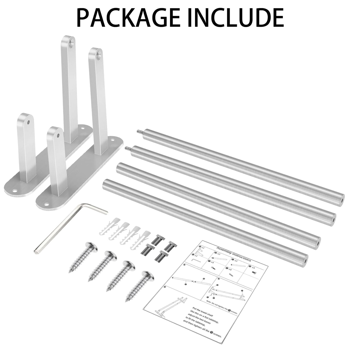 Towel Rack for Bathroom, Double Towel Bar 24Inch, Stainless Steel Bathroom Towel Holder, Double Towel Hanger Wall Mounted Towel Rod, Bathroom Towel Rack(Brushed Nickel)