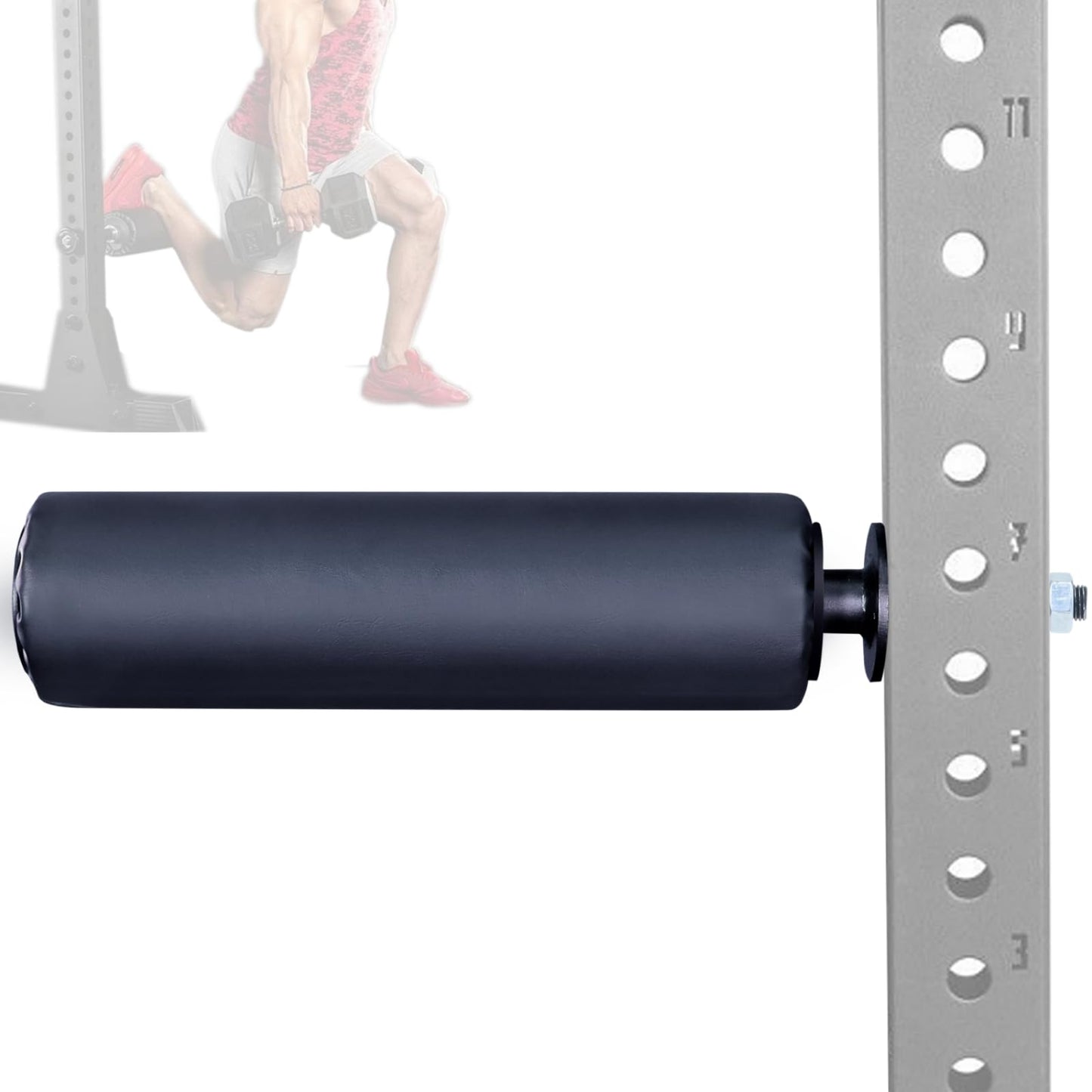 Single Leg Squat Roller for Squat Rack Power Rack Attachments Bulgarian Split Squat for Workout Equipment Home Gym Accessories 16mm