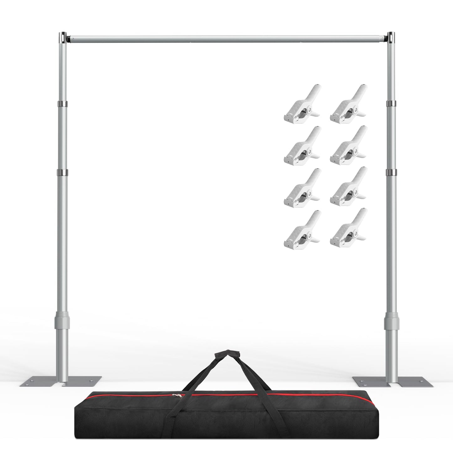 EMART 10x10ft Heavy Duty Backdrop Stand Kit, Adjustable Pipe and Drape Photo Booth Frame for Wedding, Party, Christmas, Birthday Decorations