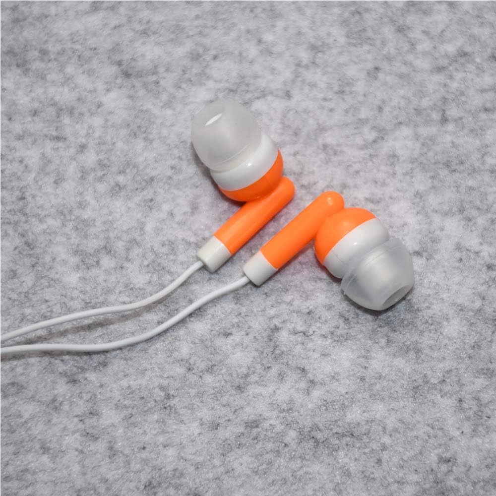 50 Pack MP3 CN-Outlet Wholesale Earbuds Bulk Headphones Individually Bagged for iPhone, Android, Player for Schools