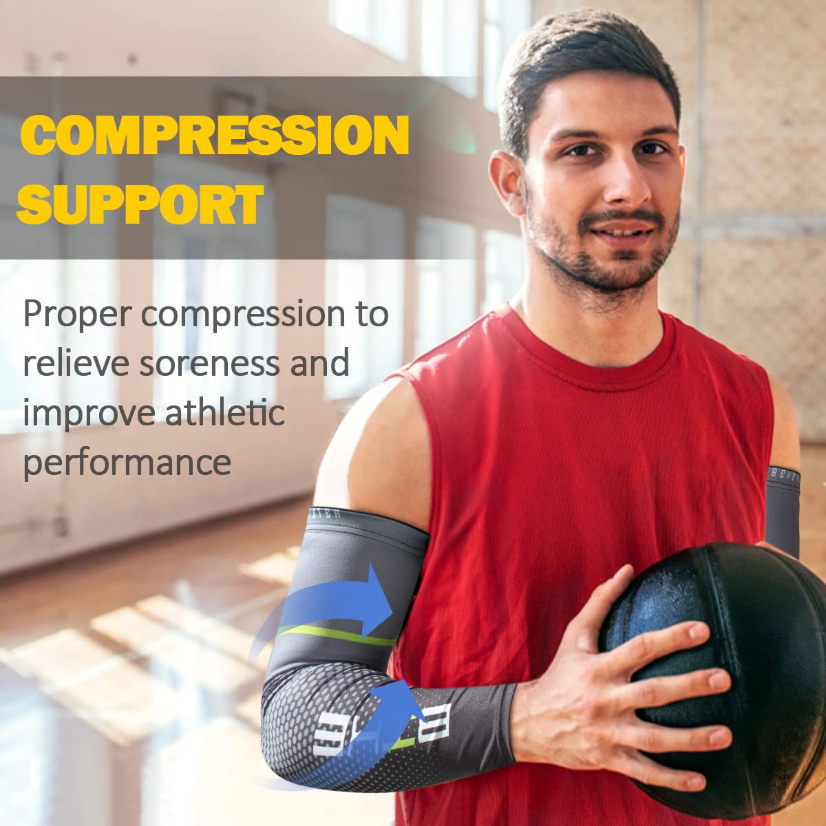 beister UV Sun Protection Cooling Compression Sleeves Arm Sleeves Men Women Cycling
