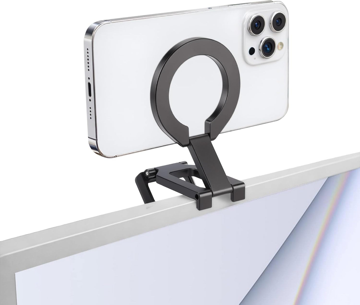 FANAUE 17 16 15 14 13 12 Continuity Camera Mount for Desktop Monitor, Magnetic iPhone Webcam Stand, Adjustable Phone