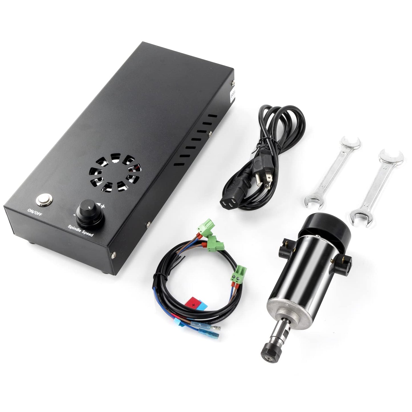FoxAlien CNC Upgrade Kit 300W DC Spindle Milling Motor for Masuter 4040, Masuter Pro, Masuter 3, 3018-SE V2 CNC Router Engraving Machine with Integrated Control Box Speed Adjustable