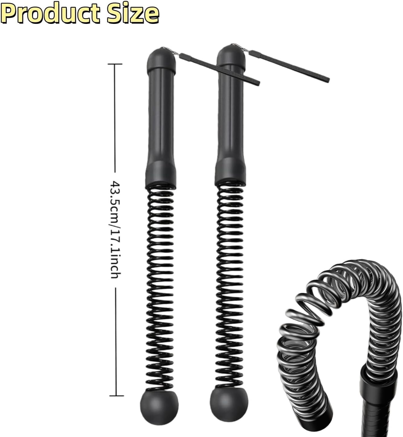 2pcs Weighted Ropeless Battle Ropes for Home Gym, Heavy Duty Weighted Cordless Battle Ropes for Men Women, Portable Exercise Workout Equipment for Strength Building, HIIT, SOGA para Ejercicios