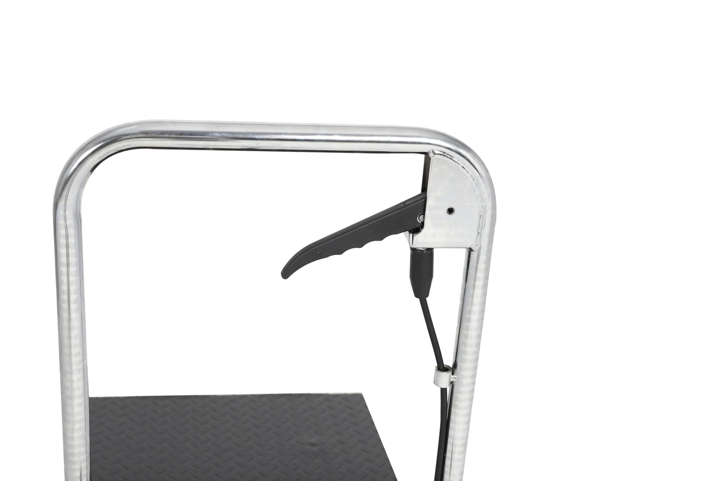 EASYBERG Hydraulic Lift Table Cart with Foldable Handle, 50" Lifting Height, Non-Slip Pad & 360° Swivel Wheels, 330lbs Capacity Double Scissor Lift Table for Material Handling & Heavy-Duty Lifting