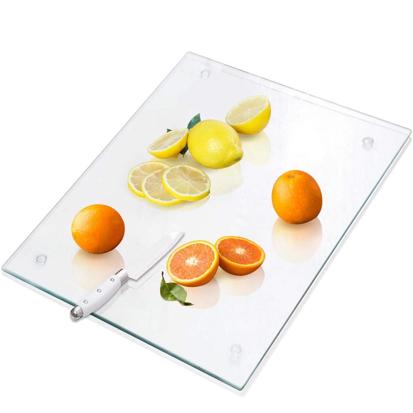 VASUHOME Large Tempered Glass Cutting Board for Kitchen - 18x24 Inch Clear Cutting Board for Countertop - Scratch, Heat, and Shatter Resistant - Easy to Clean and Durable