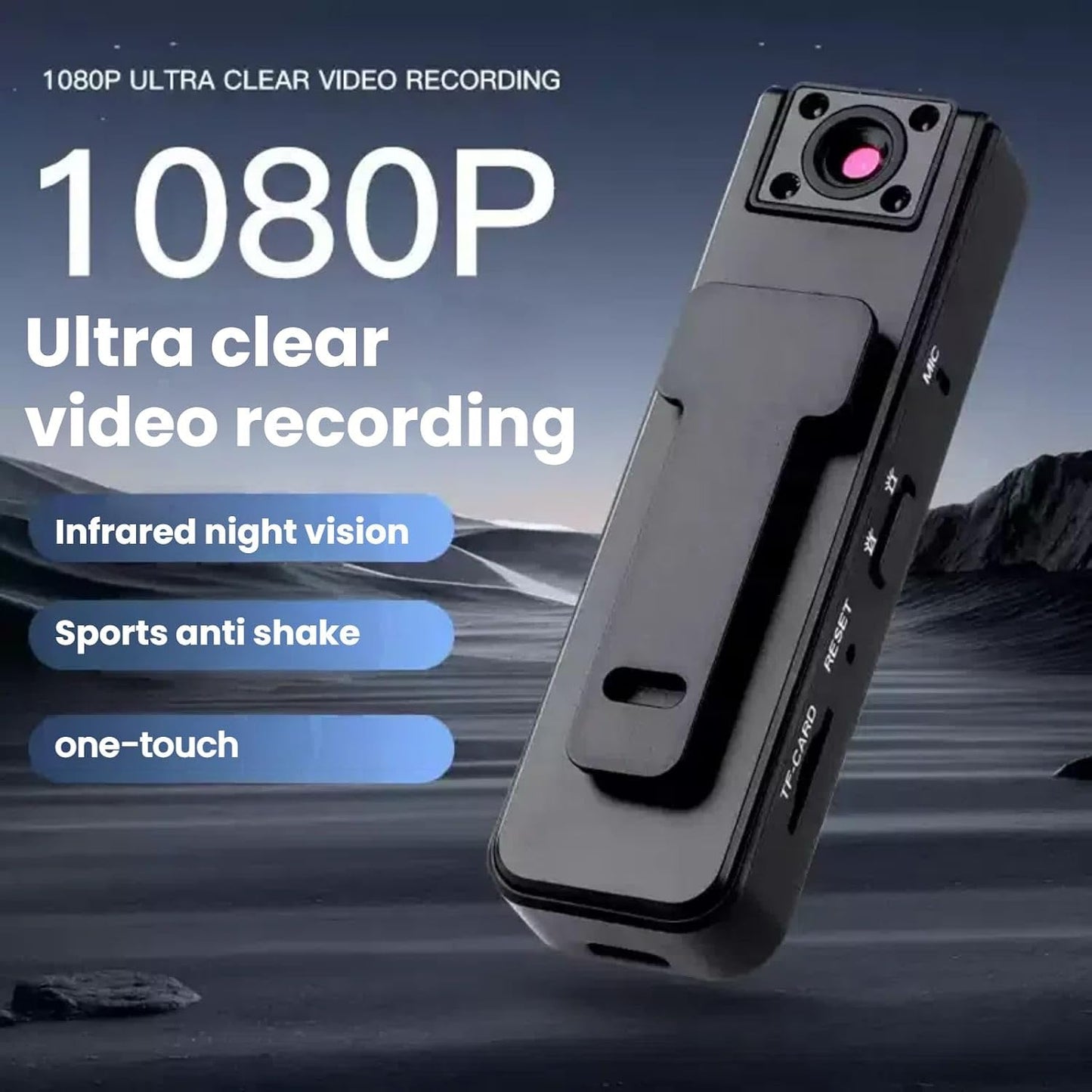 Generic 1080P (1) HD Portable Body Worn Camera Camcorder, Lightweight Wearable Body Camera with Night Vision Loop