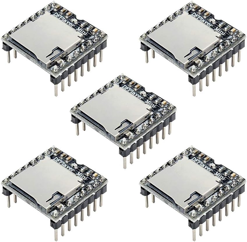 Aideepen 5PCS Mp3 MP3 DFPlayer Mini Player Board Module Voice Decode Board Support TF Micro SD Card U Disk WAV WMA
