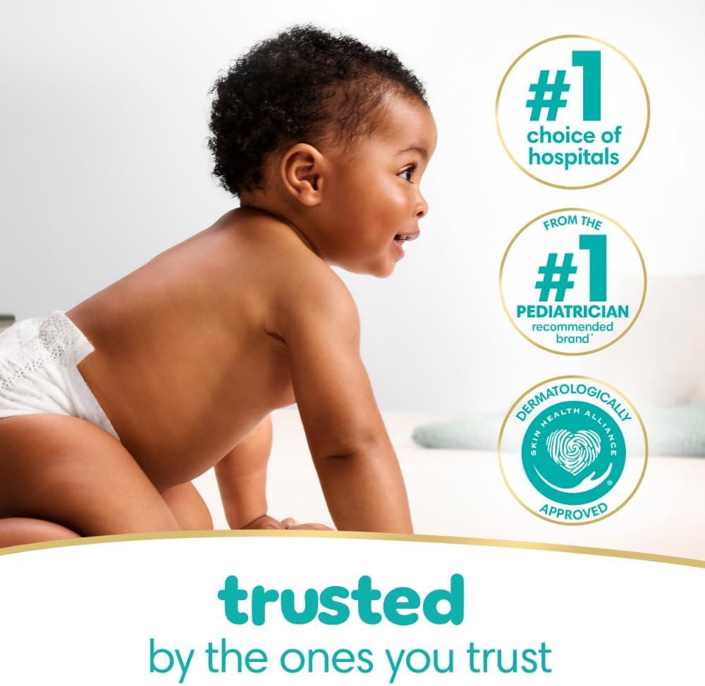 Pampers Baby Wipes - Sensitive Water-Based, Hypoallergenic & Unscented | 336 Wipes in 4 Packs