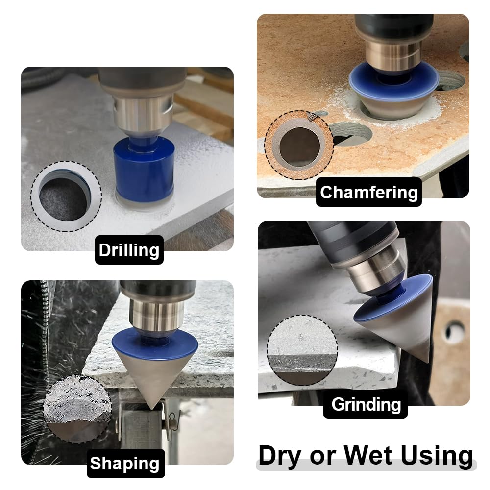 SHDIATOOL Diamond Core Drill Bits 6 Inch for Porcelain Ceramic Tile Marble Brick Vacuum Brazed Hole Saw